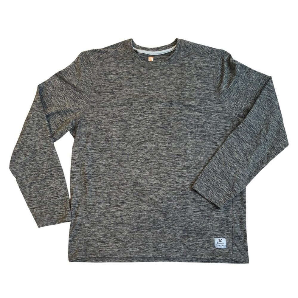 Rugged Elements Mens Large Utility Shirt Gray Long Sleeve Durable Hiking Camping